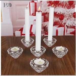 H & D Crystal Tealight Holders/ new in box